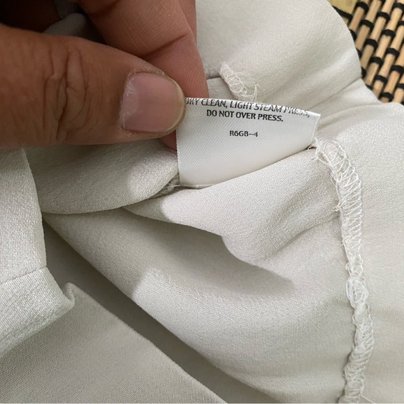 Eileen Fisher Crepe Silk Pants XL Ivory Highwaist Straight Leg Lightweight - Picture 7 of 13